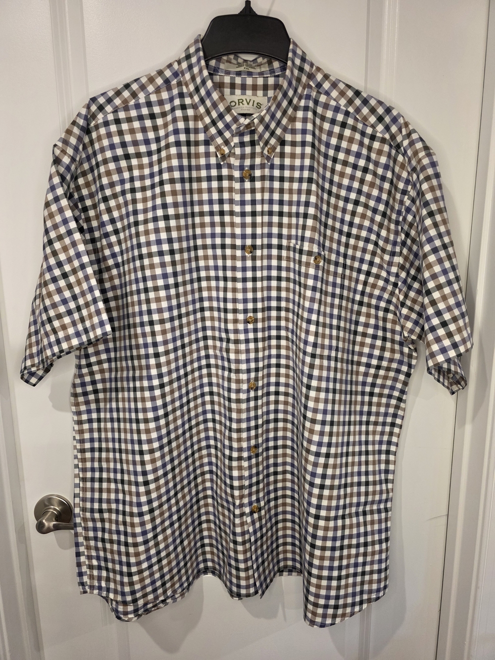 Orvis short-sleeve button-down check shirt
